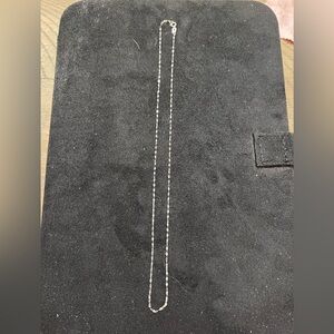 10k 18in White Gold Mirror Chain